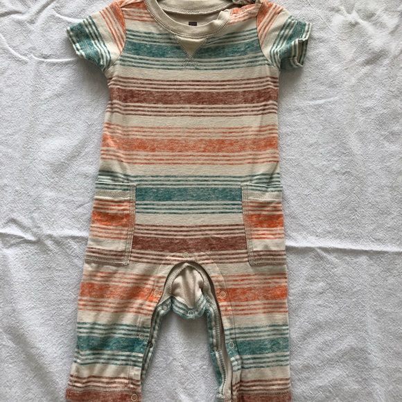 Tea Collection Other - Tea Collection striped pajama onesie